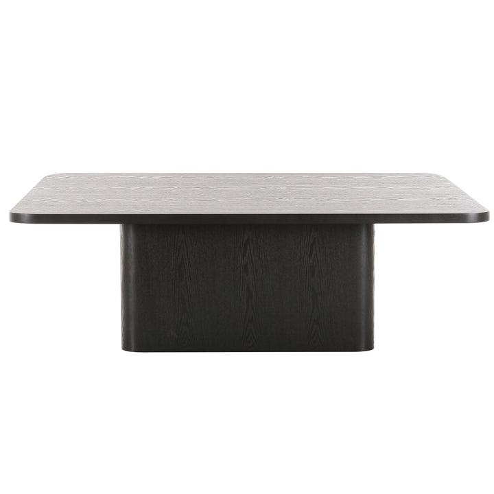 Black Colonna dining table, 2.4m long, showcasing sleek design and sturdy construction for modern dining spaces.