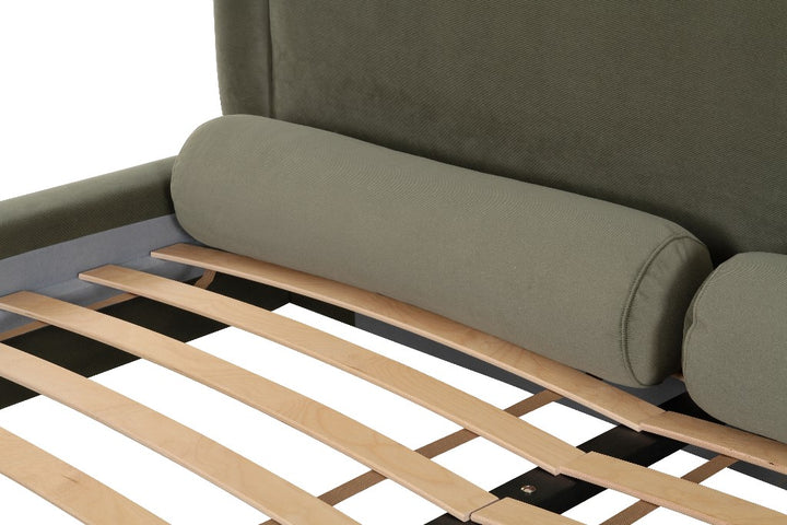 Tranquil Queen Bed Fern Green Velvet