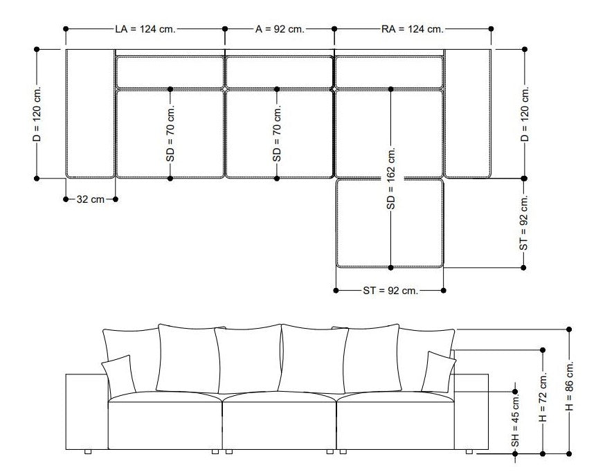 CloudPuff Modular Sofa Rust
