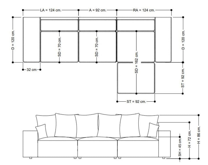 CloudPuff Modular Sofa Rust