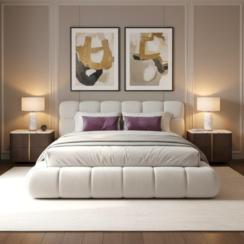 Tropez King Bed Beige - Future Classics Furniture