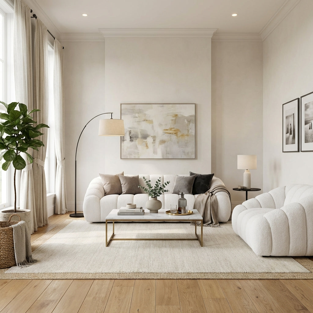 Bubble 3 Seater Sofa Textured Beige - Future Classics Furniture