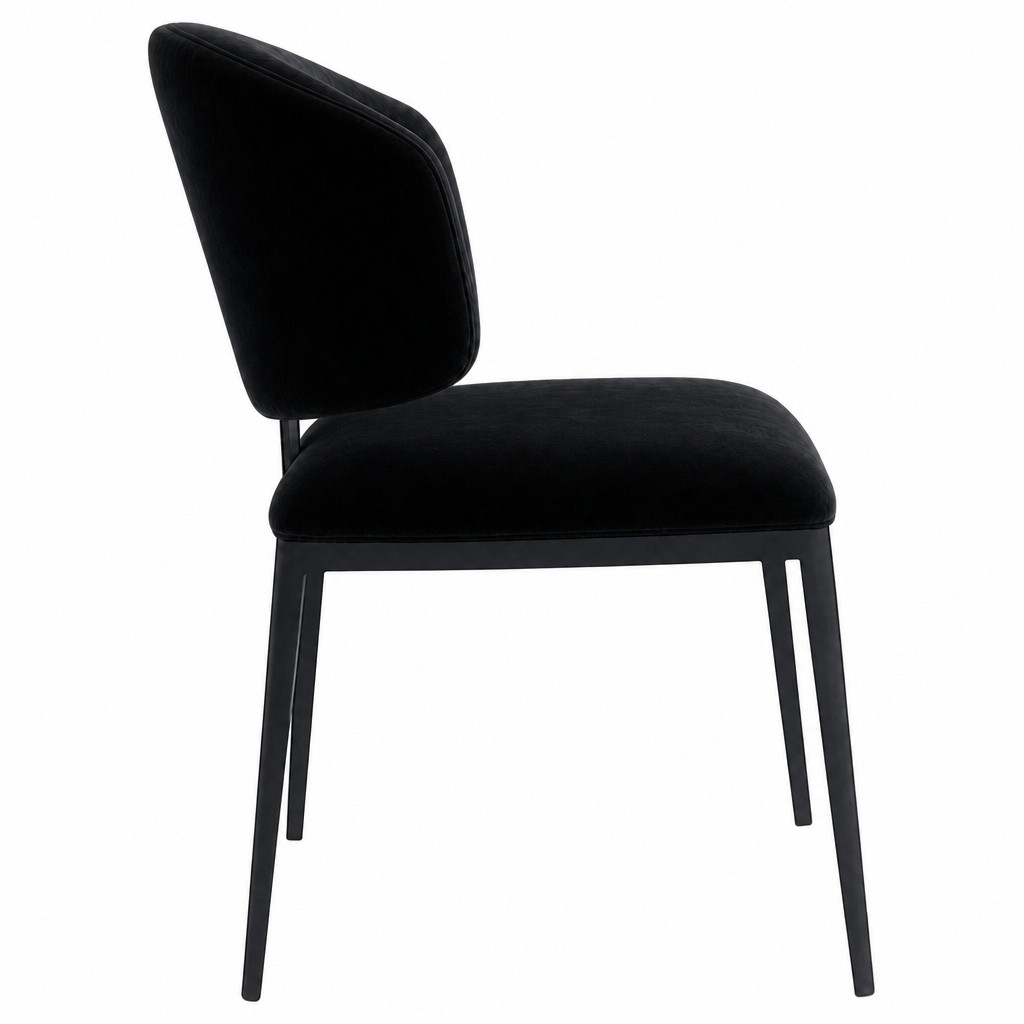 Royale Dining Chair Black Velvet
