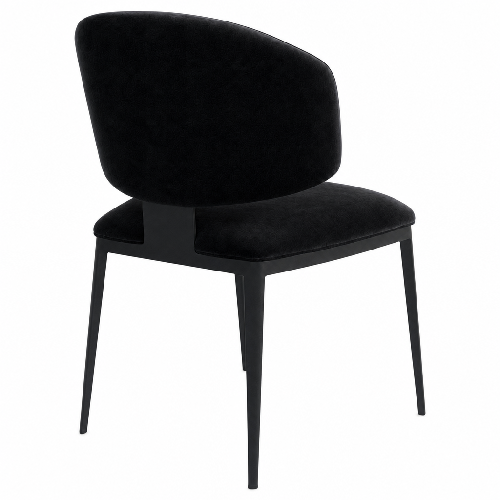 Royale Dining Chair Black Velvet