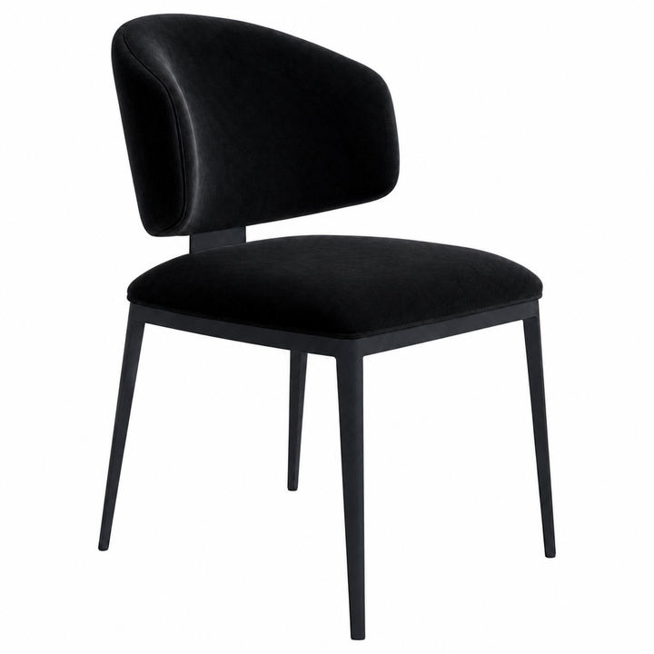 Royale Dining Chair Black Velvet