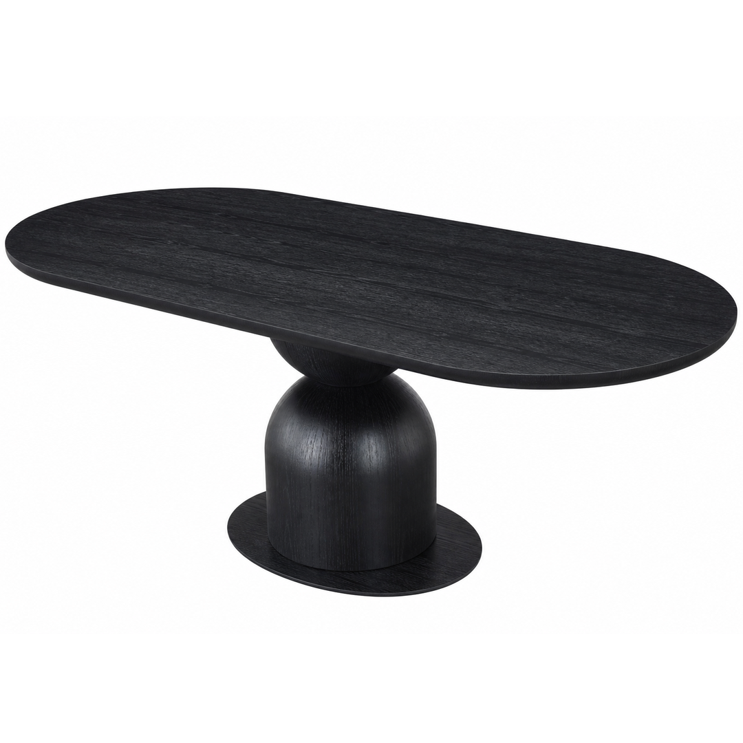 Tulip Oval Dining Table Black - 1.8m