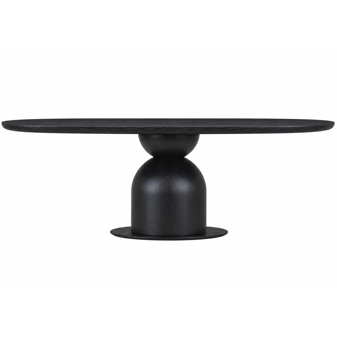 Tulip Oval Dining Table Black - 1.8m
