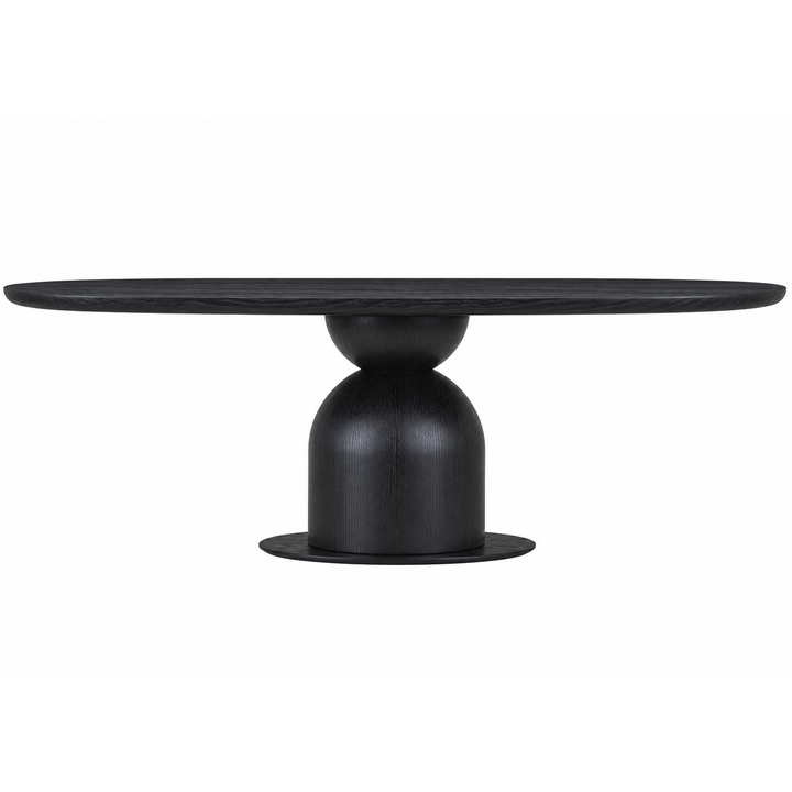 Tulip Oval Dining Table Black - 1.8m