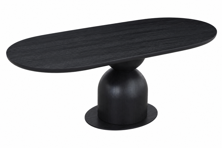 Tulip Oval Dining Table Black - 1.8m