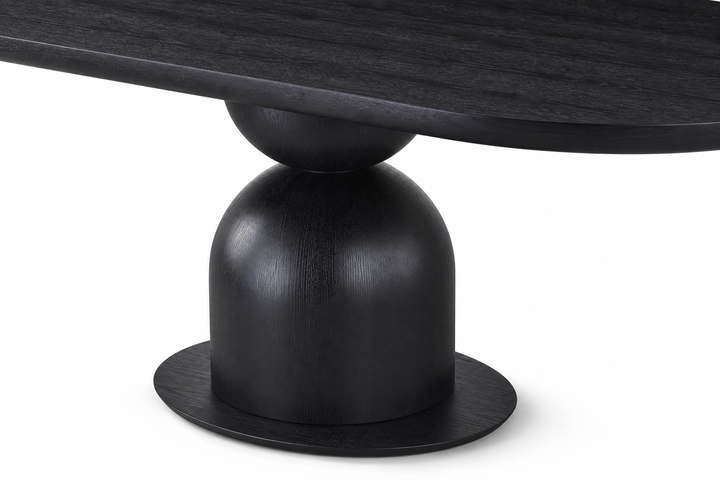Tulip Oval Dining Table Black - 1.8m