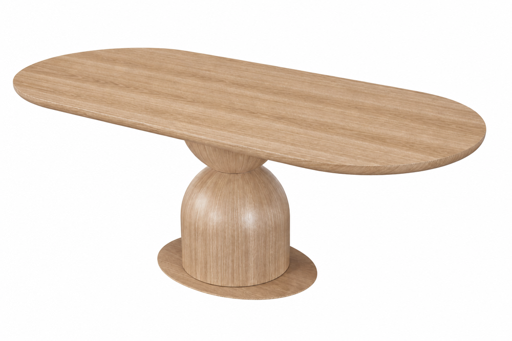 Tulip Oval Dining Table Oak - 1.8m