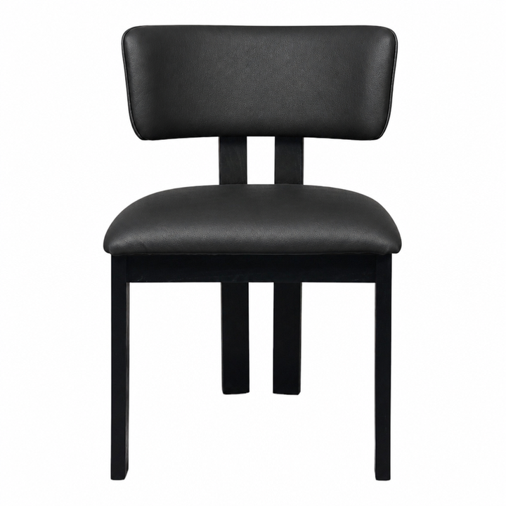 Modenese Dining Chair Black Leather
