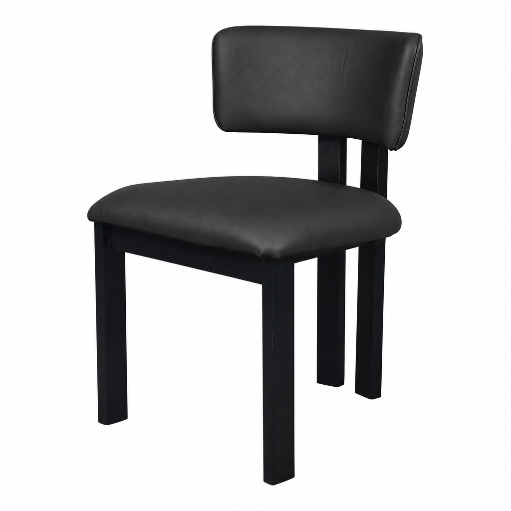 Modenese Dining Chair Black Leather