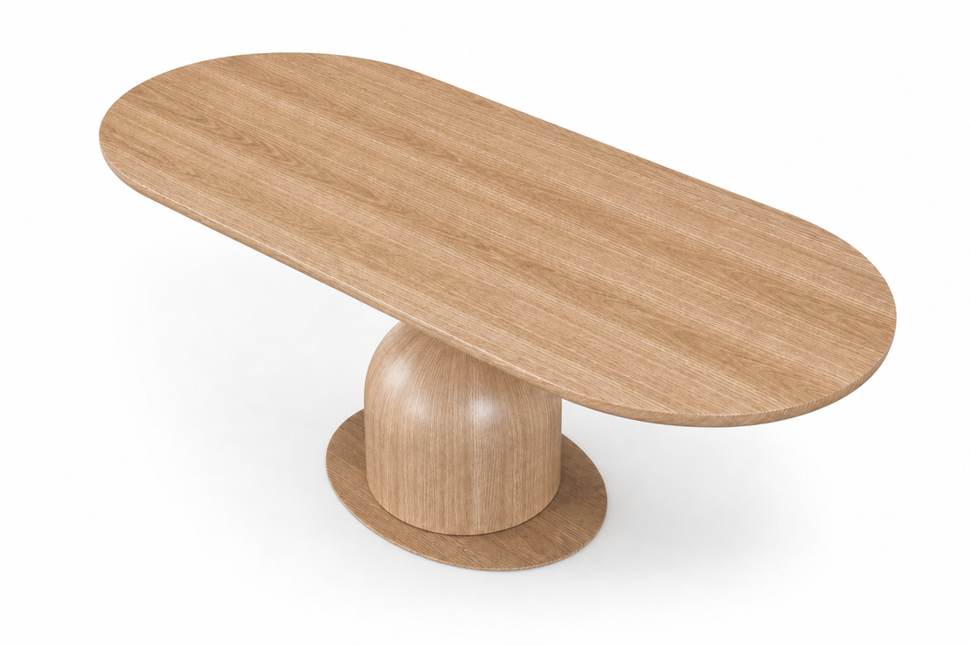 Tulip Oval Dining Table Oak - 1.8m