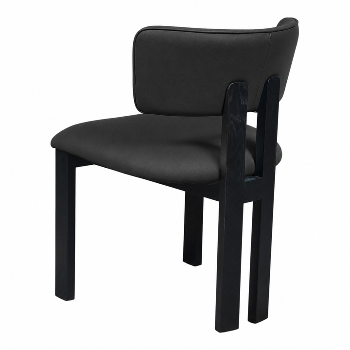 Modenese Dining Chair Black Leather