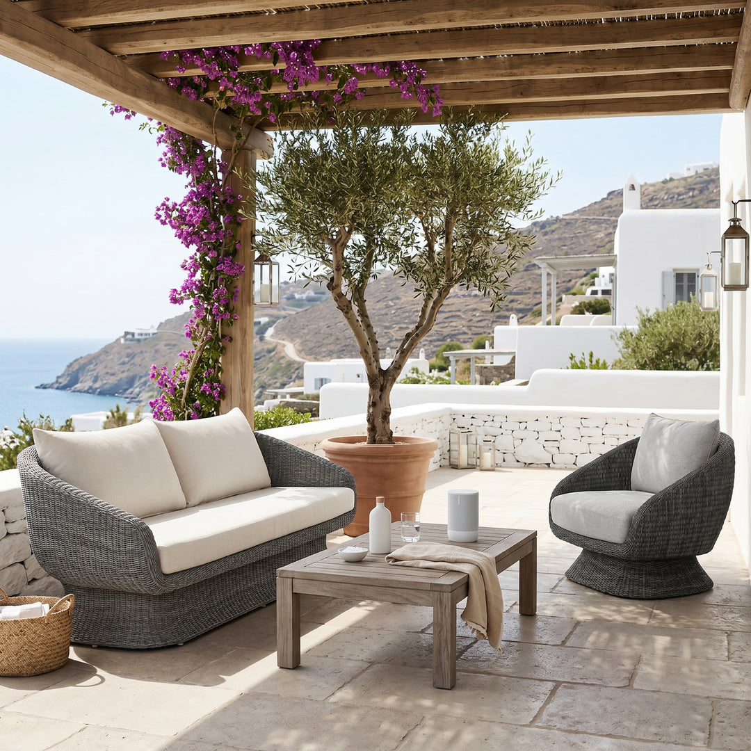Kipos Outdoor Arm Chair Grey