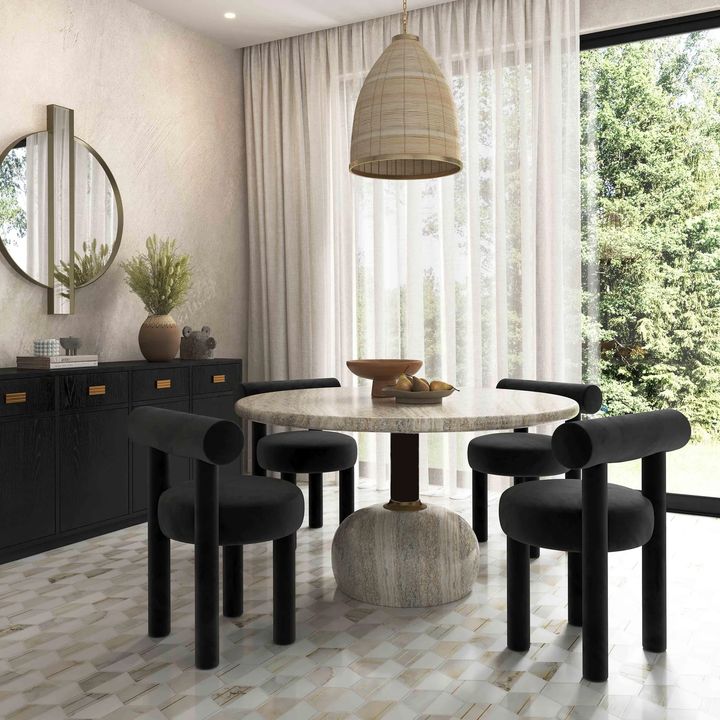 Azul Dining Chair Black Boucle