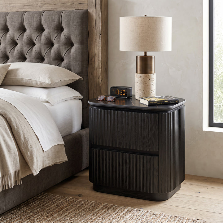Lyon Bedside Table Black