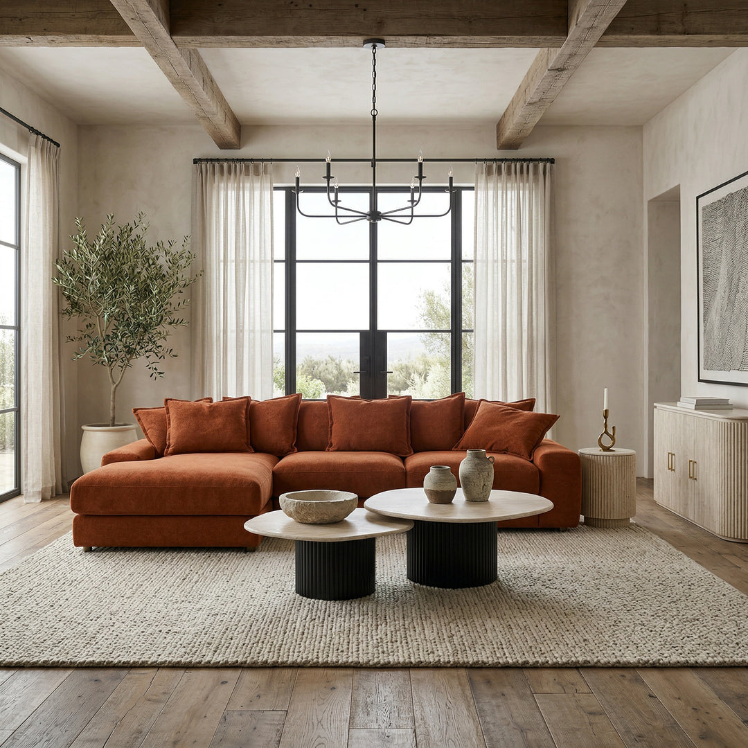 Cuddly Modular Sofa LHF Rust'