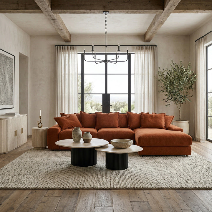 Cuddly Modular Sofa RHF Rust