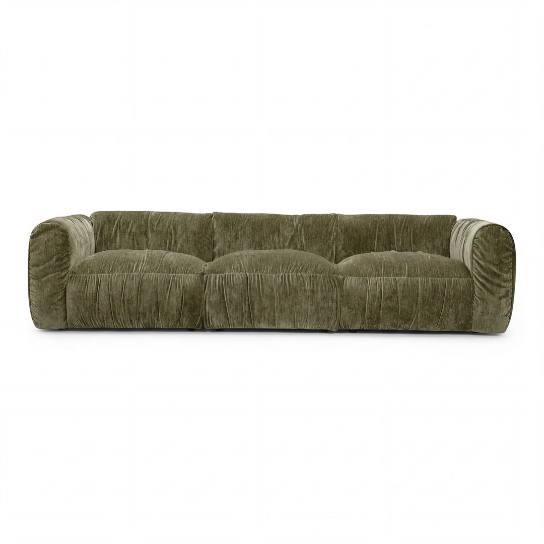 Aurora 1 Seater sofa in fabric with a modern design, featuring a neutral color and plush cushioned seat.