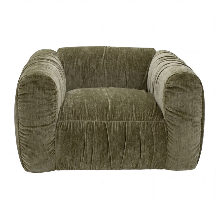 Aurora 3 Seater Sofa in fabric with banana yellow color, modern design, plush cushions, and wooden legs in a cozy living room setting.