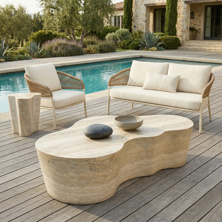 Wayva Coffee Table Travertine Finish