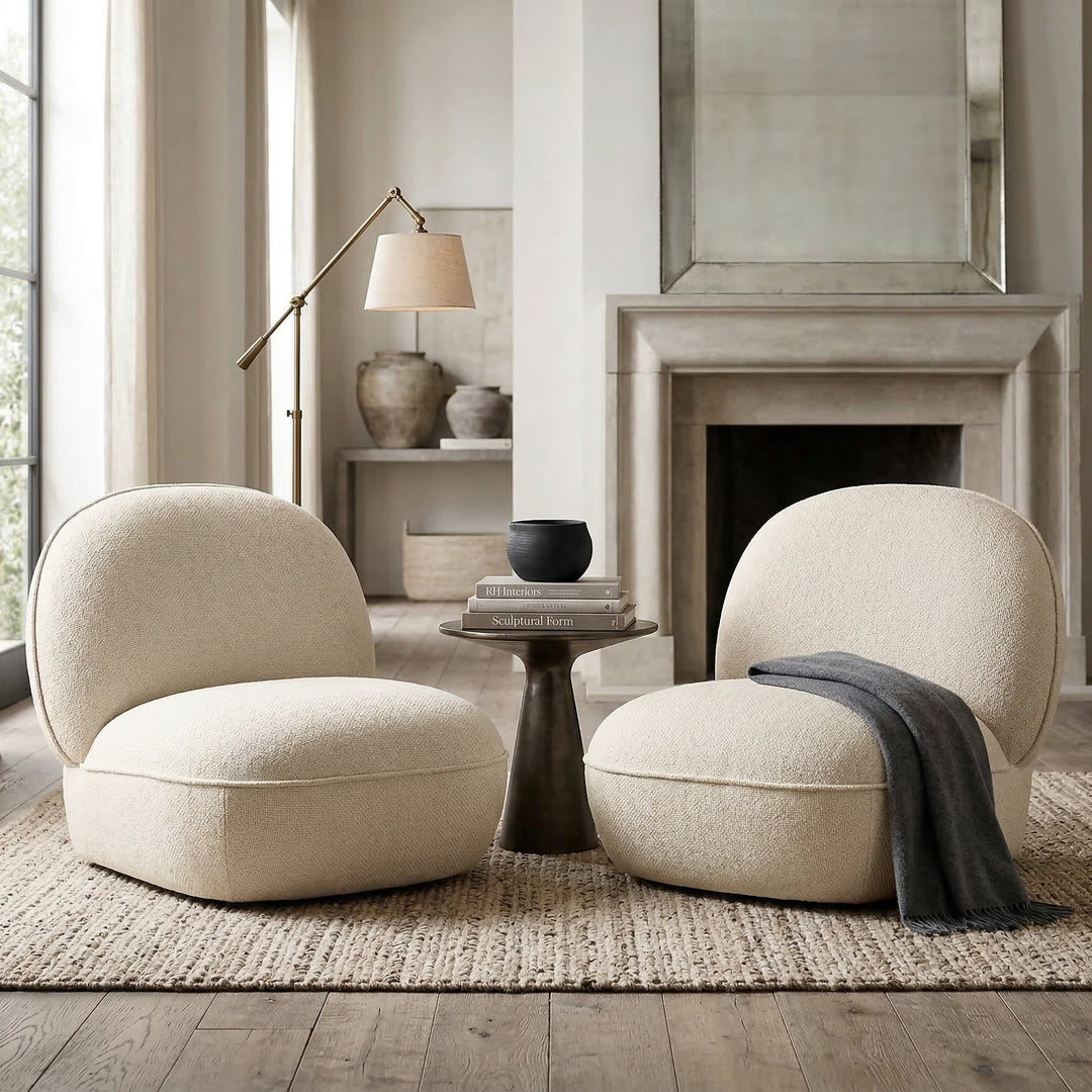 Modern Venus Chair in a sleek design, featuring a rounded seat and smooth legs, perfect for stylish living room decor.