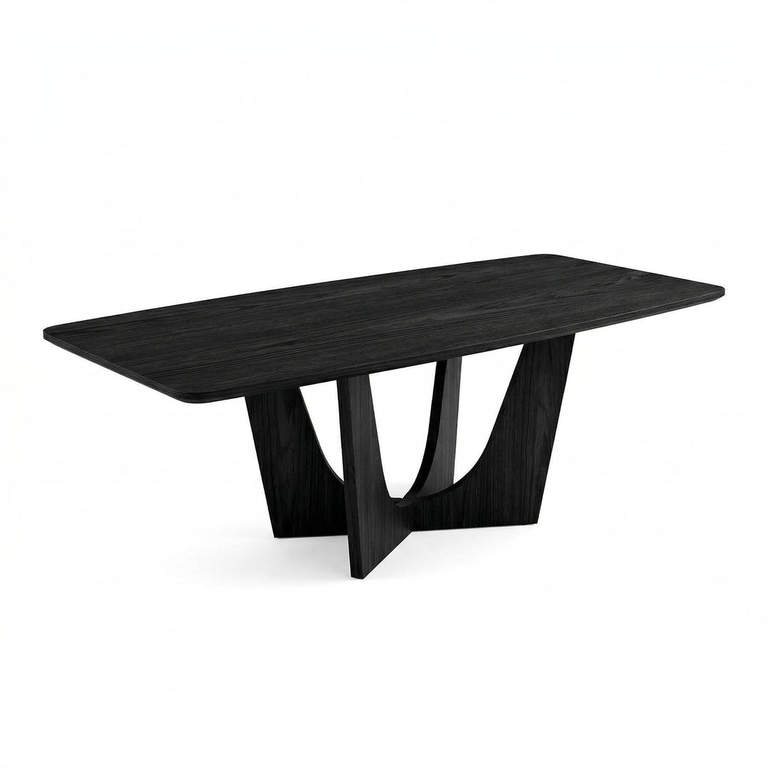 Black Vogue 2.4m rectangular dining table with sleek finish, shown on a white background with a modern, minimalist design.