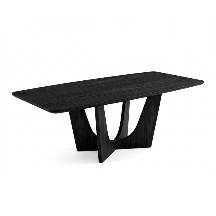 Black Vogue 2.4m rectangular dining table with sleek finish, shown on a white background with a modern, minimalist design.