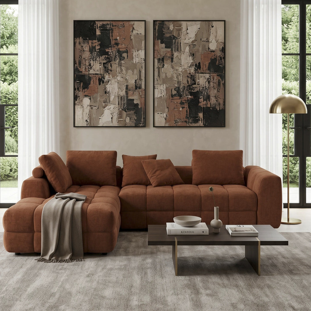 Snuggy Corner Sofa Rust LHF