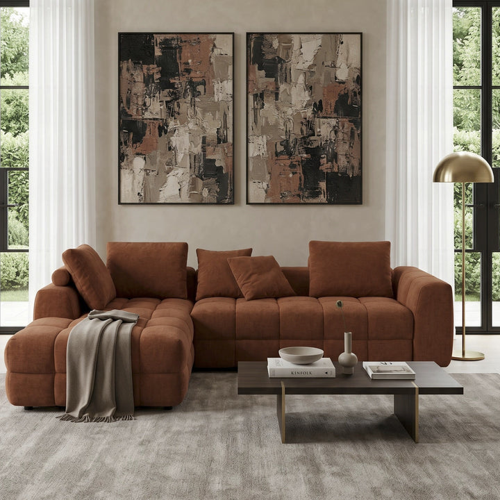 Snuggy Corner Sofa Rust LHF