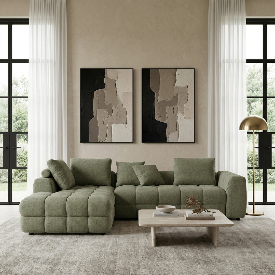 Snuggy Corner Sofa Moss Green LHF