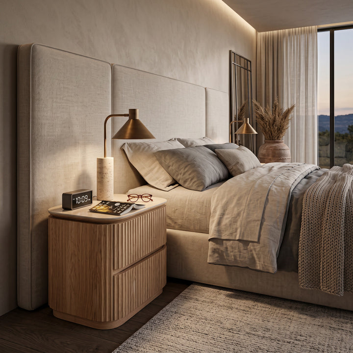 Lyon Bedside Table Light Oak