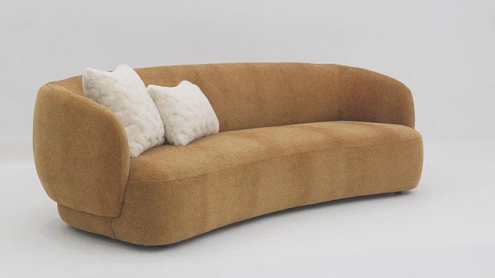 Puffy 3 Seater Sofa Textured Bronze