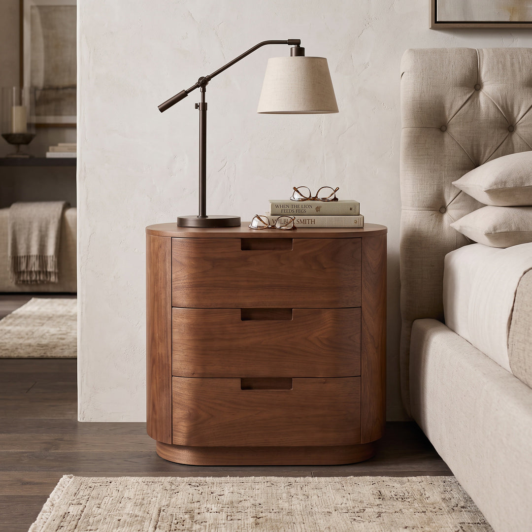 Provence Bedside Table Walnut