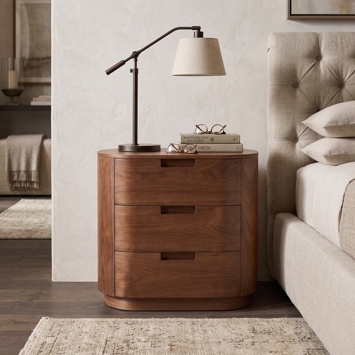 Provence Bedside Table Walnut
