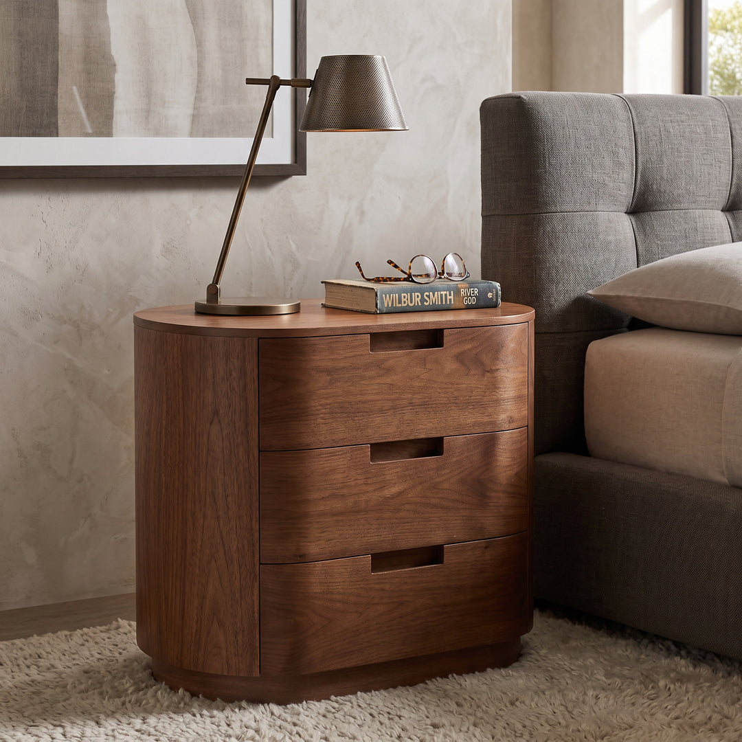 Provence Bedside Table Walnut