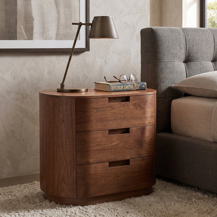 Provence Bedside Table Walnut