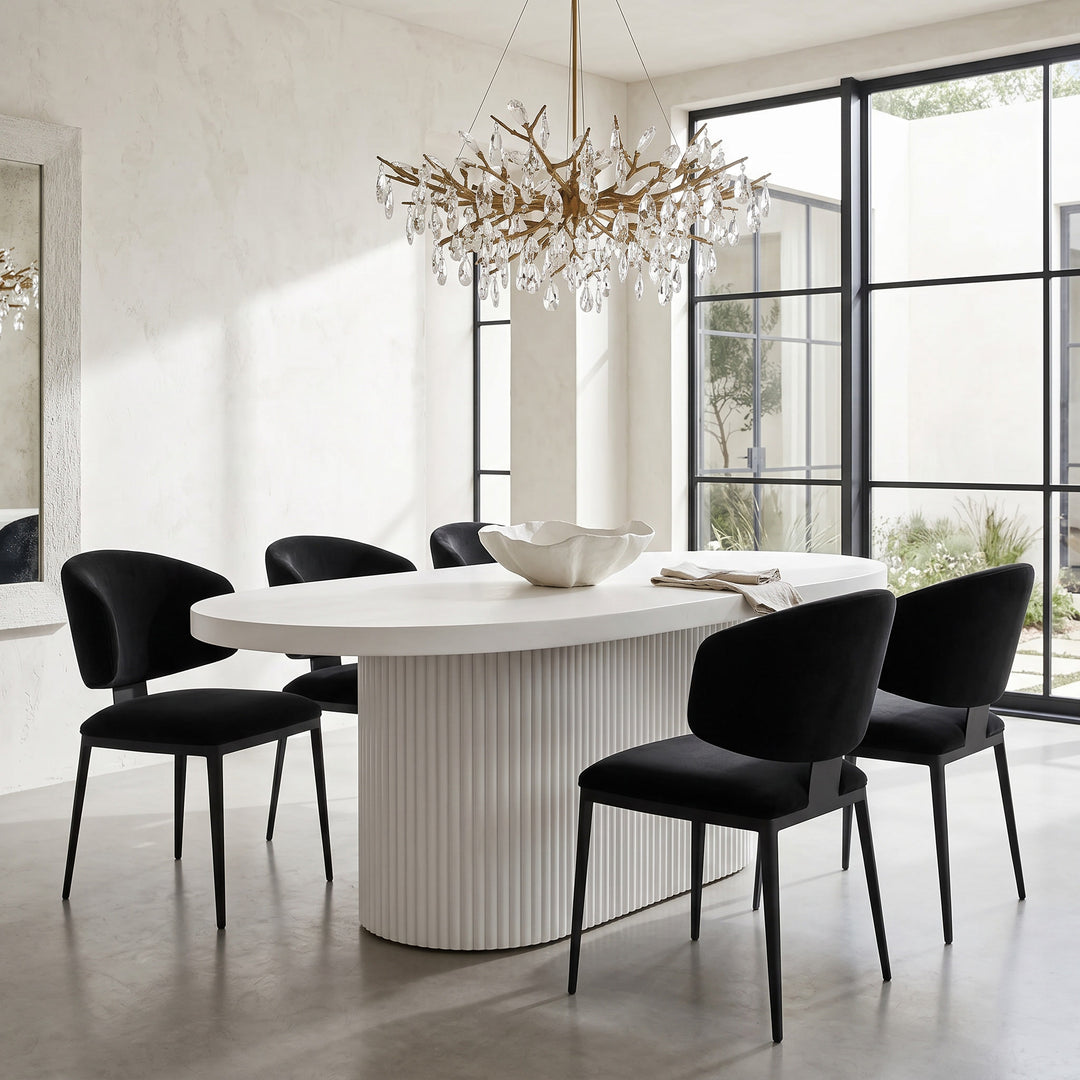 Royale Dining Chair Black Velvet
