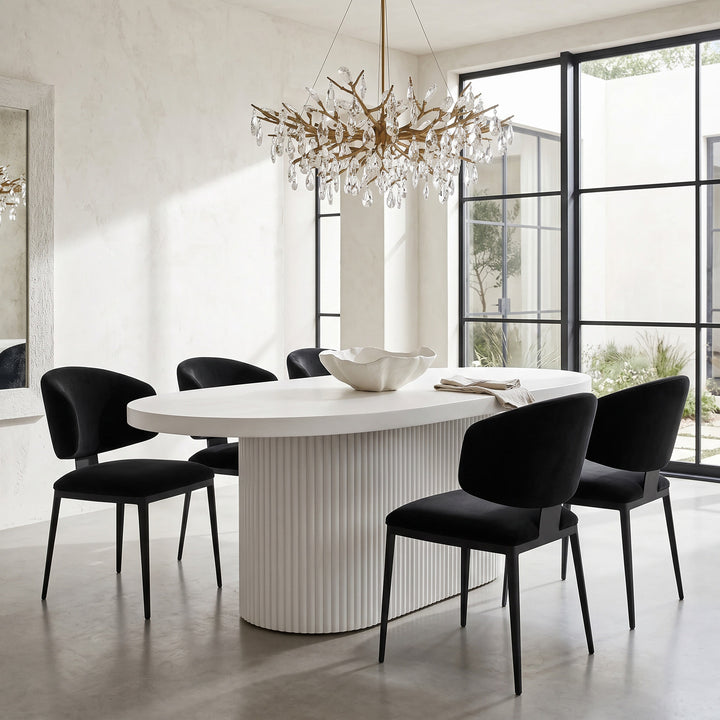 Royale Dining Chair Black Velvet