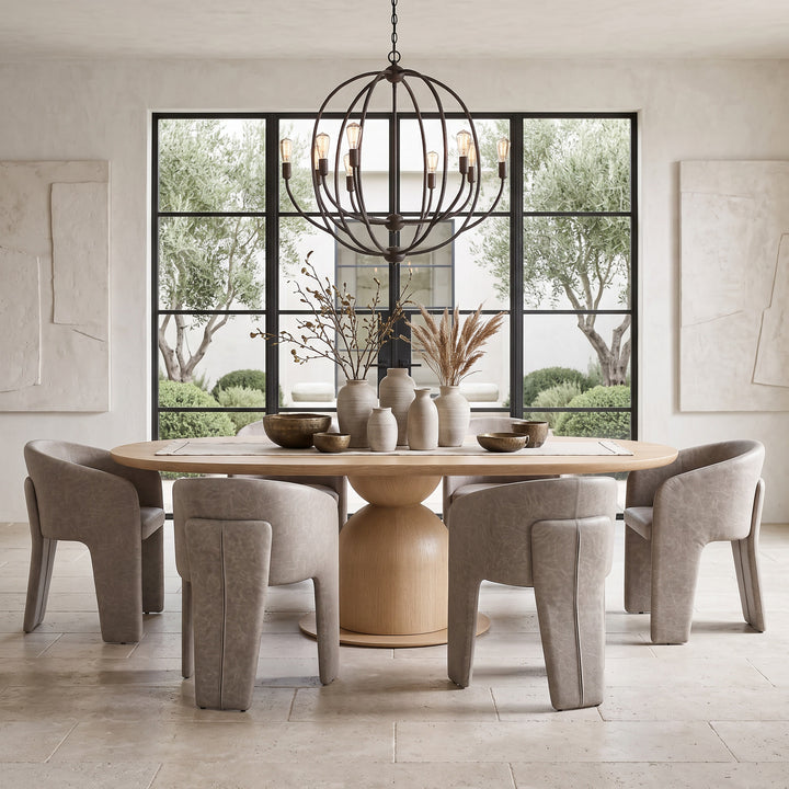Tulip Oval Dining Table Oak - 1.8m