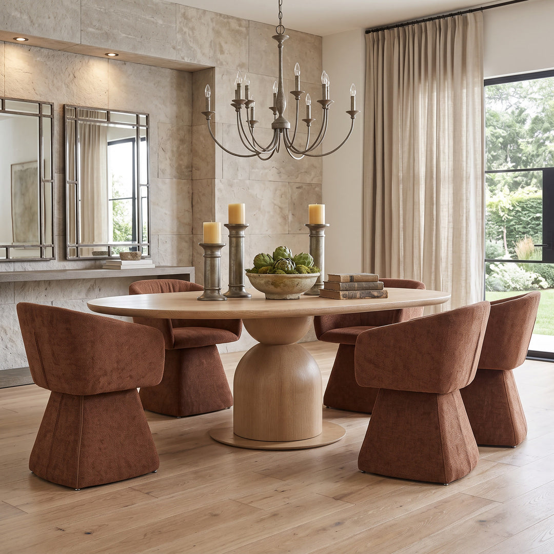 Tulip Oval Dining Table Oak - 1.8m