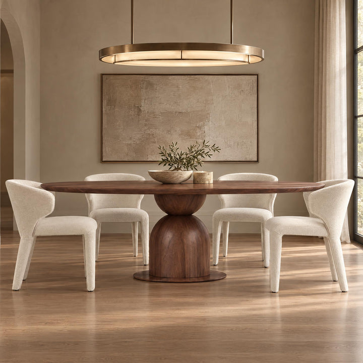 Tulip Oval Dining Table Walnut - 2m