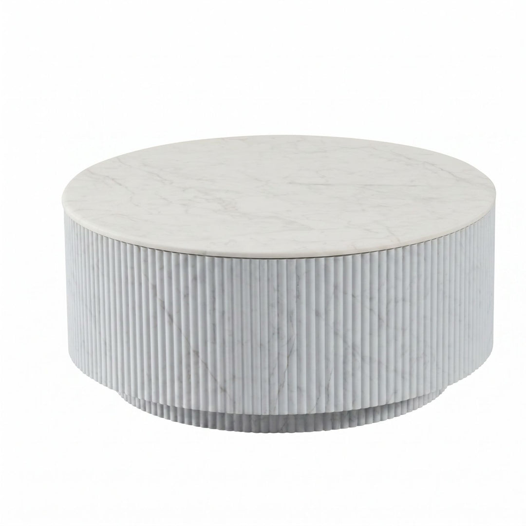 Modern Verona Coffee Table with wooden top and metal legs, perfect for living room decor.