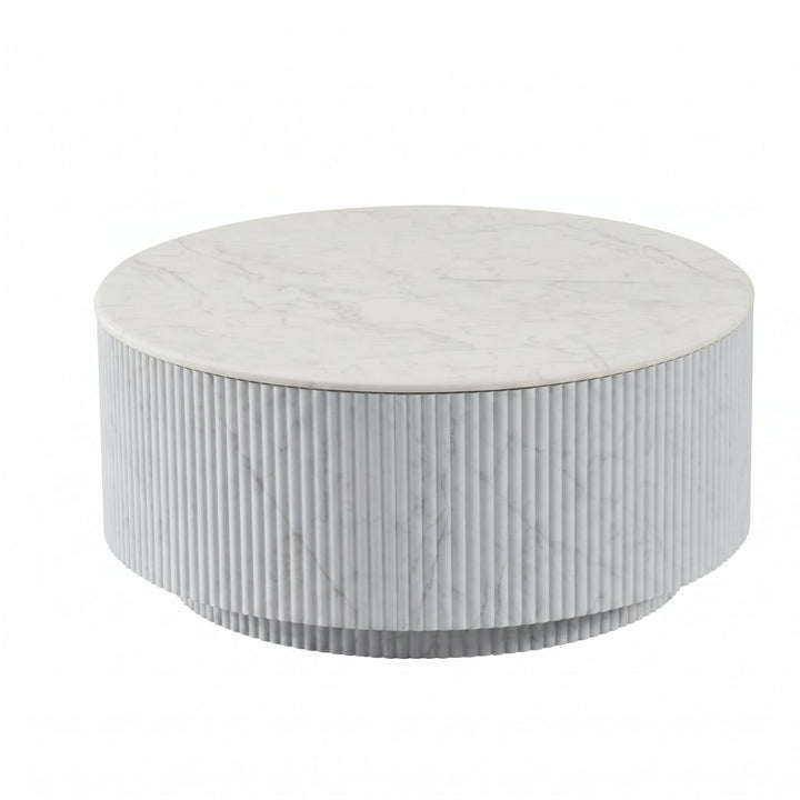 Modern Verona Coffee Table with wooden top and metal legs, perfect for living room decor.