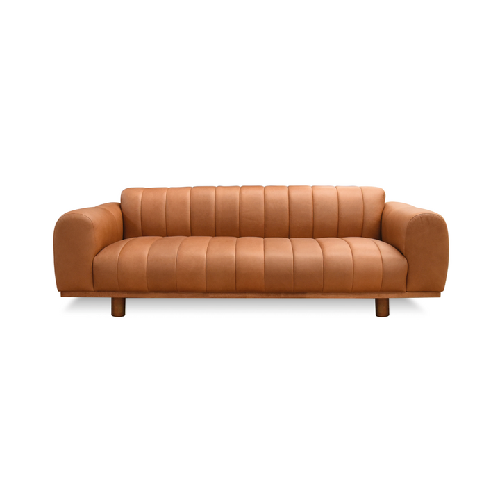 Bernhardt Sofa Tan Leather
