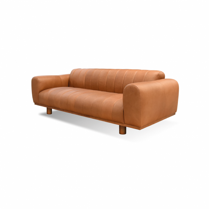 Bernhardt Sofa Tan Leather