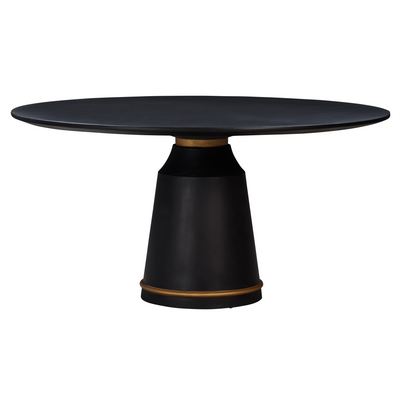 Yuppa Round Dining Table Black - 1.5m - Future Classics Furniture