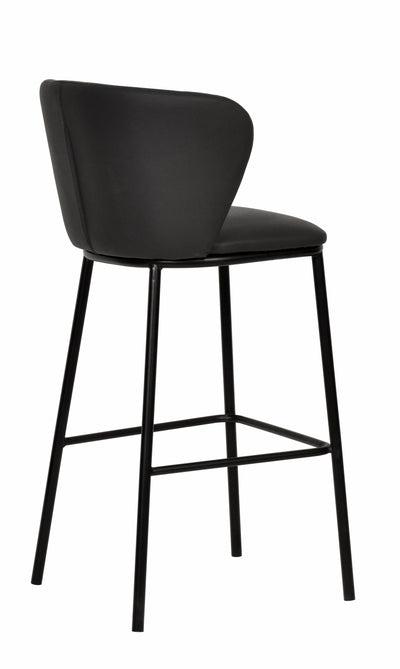 Zampatti Bar Stool Black Leather Look